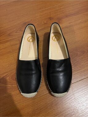 Black Slip-On Espadrille Flats - The Wishbone Collection